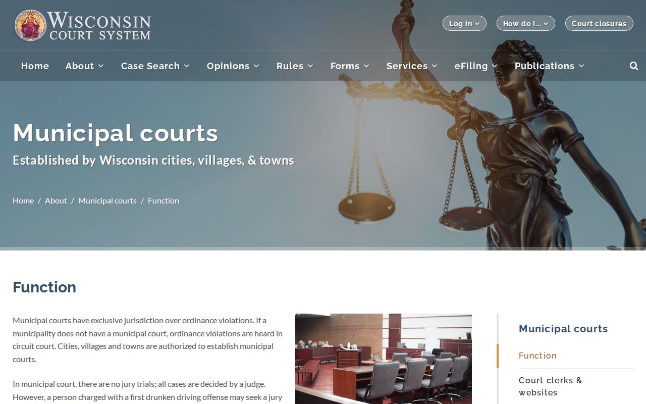Sparta court docket access and Wisconsin municipal court rules